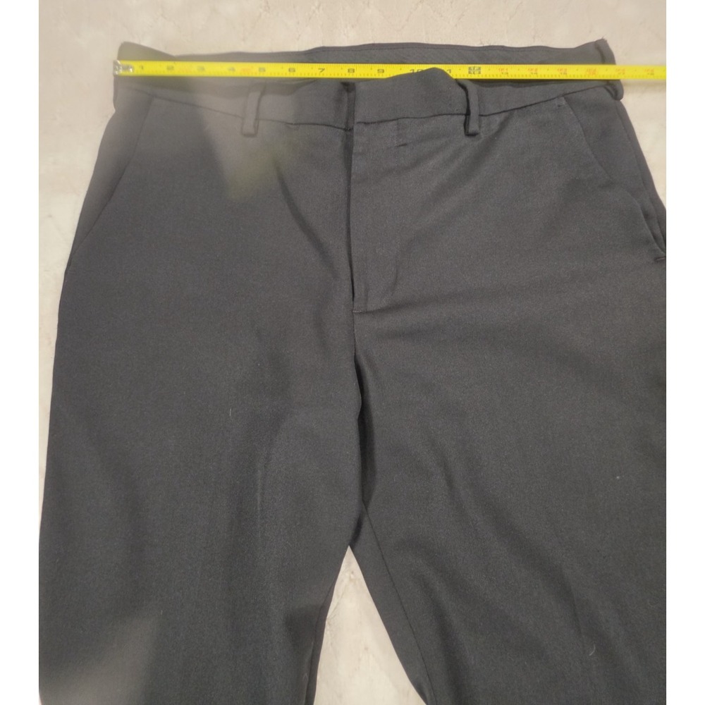 Van Heusen Flex Slim Fit Flat Front Stretch Pants Black Mens 34x32 - Picture 7 of 12